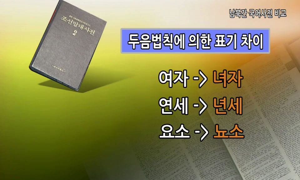 [통일교육] 남북간 국어사전 비교